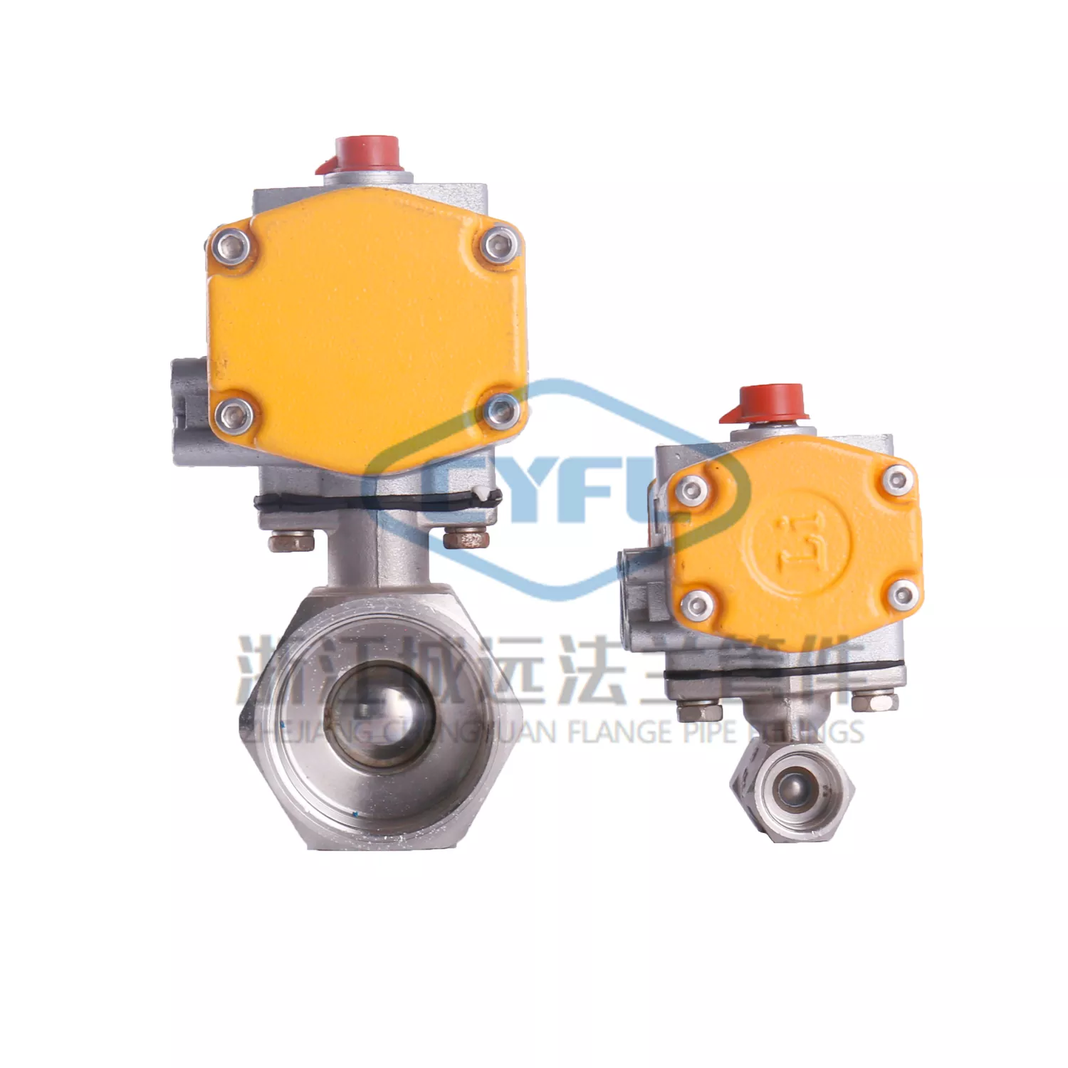 Three piece High Platform Pneumatic Ball Valve